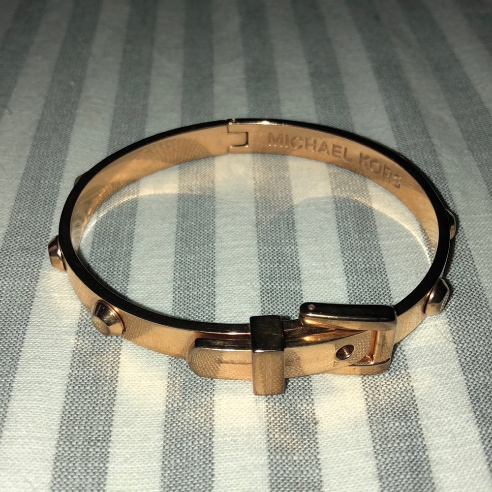 Michael Kors - Rose Gold Stud Belt Buckle Bracelet